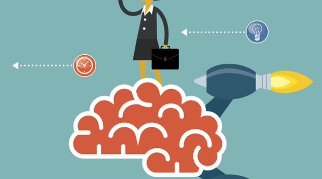 Brain Power with businesswoman
