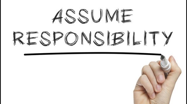 assume responsibility