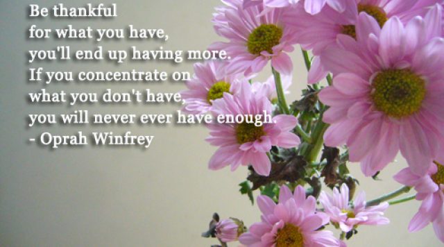be thankful oprah quote