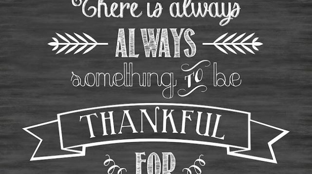 be thankful